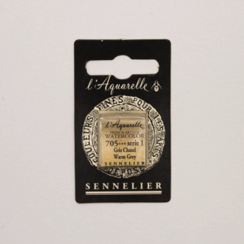 Farba akwarelowa w półkostce l’Aquarelle - Sennelier - 705 Warm Grey