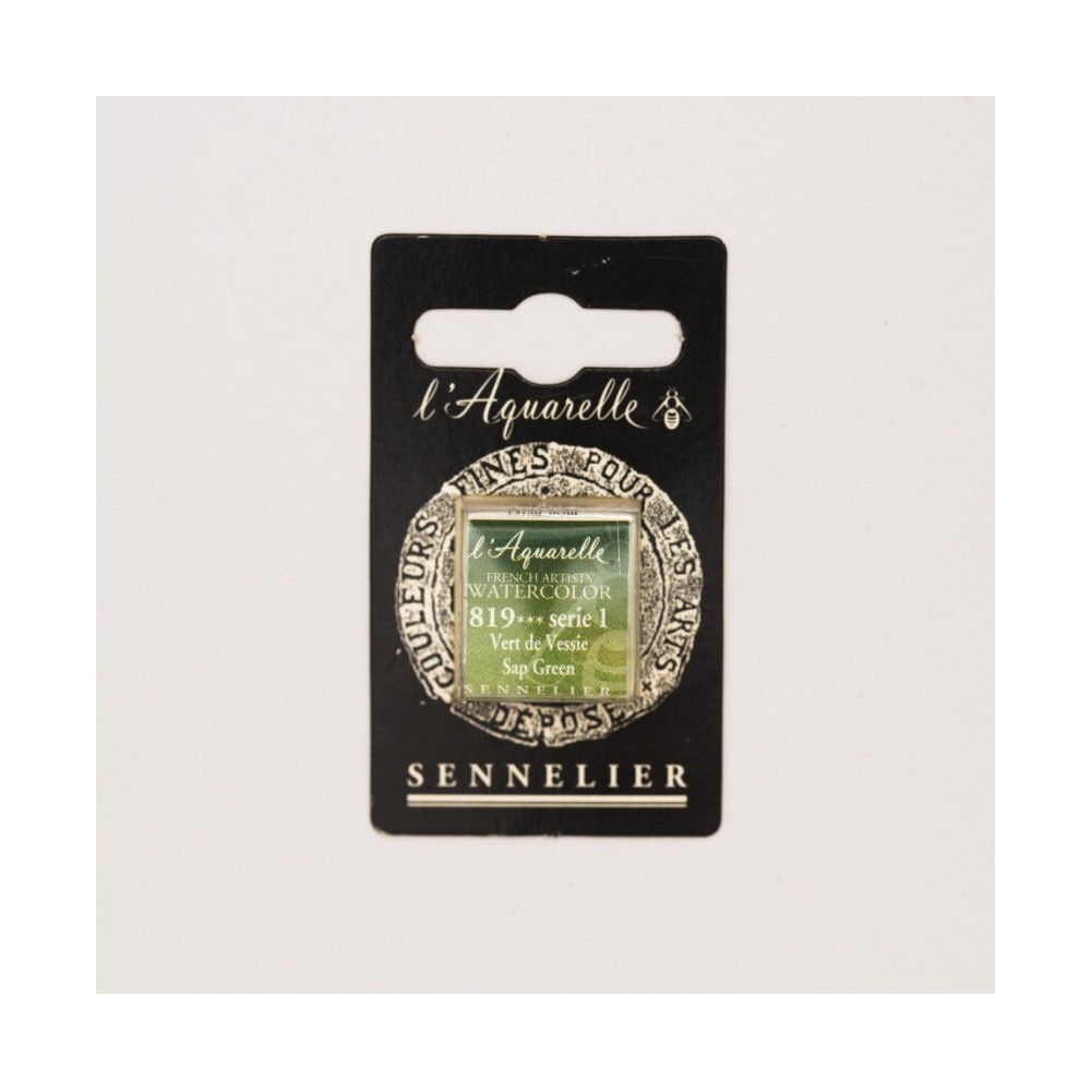 Farba akwarelowa w półkostce l’Aquarelle - Sennelier - 819, Sap Green