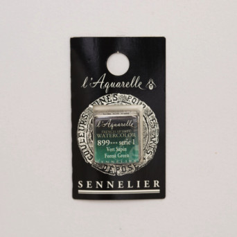 Farba akwarelowa w półkostce l’Aquarelle - Sennelier - 899 Forest Green
