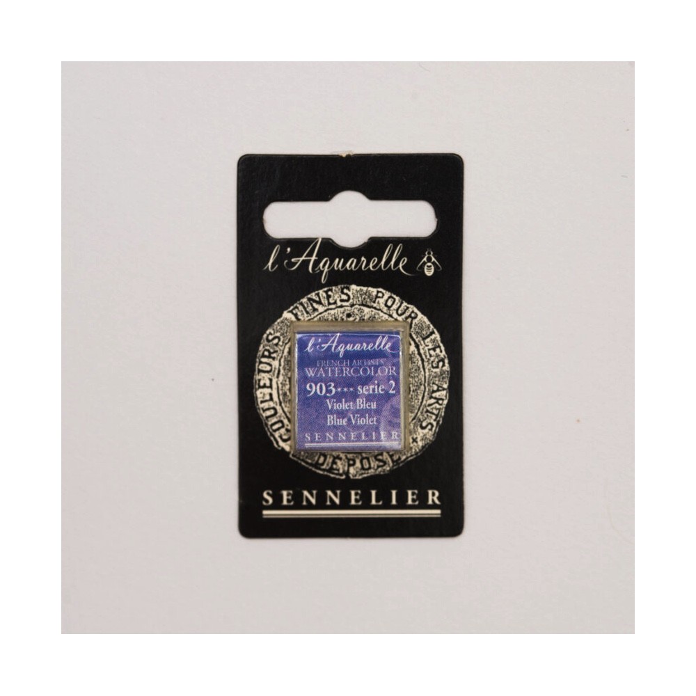 l’Aquarelle watercolor paint half pan - Sennelier - 903 Blue Violet