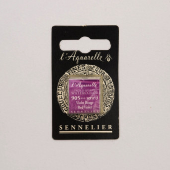 l’Aquarelle watercolor paint half pan - Sennelier - 905 Red Violet