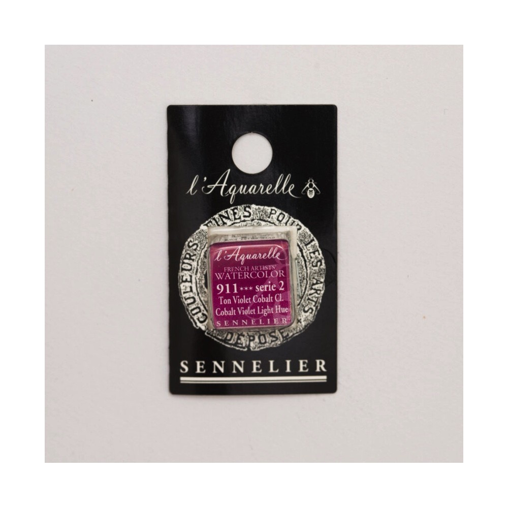 l’Aquarelle watercolor paint half pan - Sennelier - 911 Cobalt Violet Light Hue