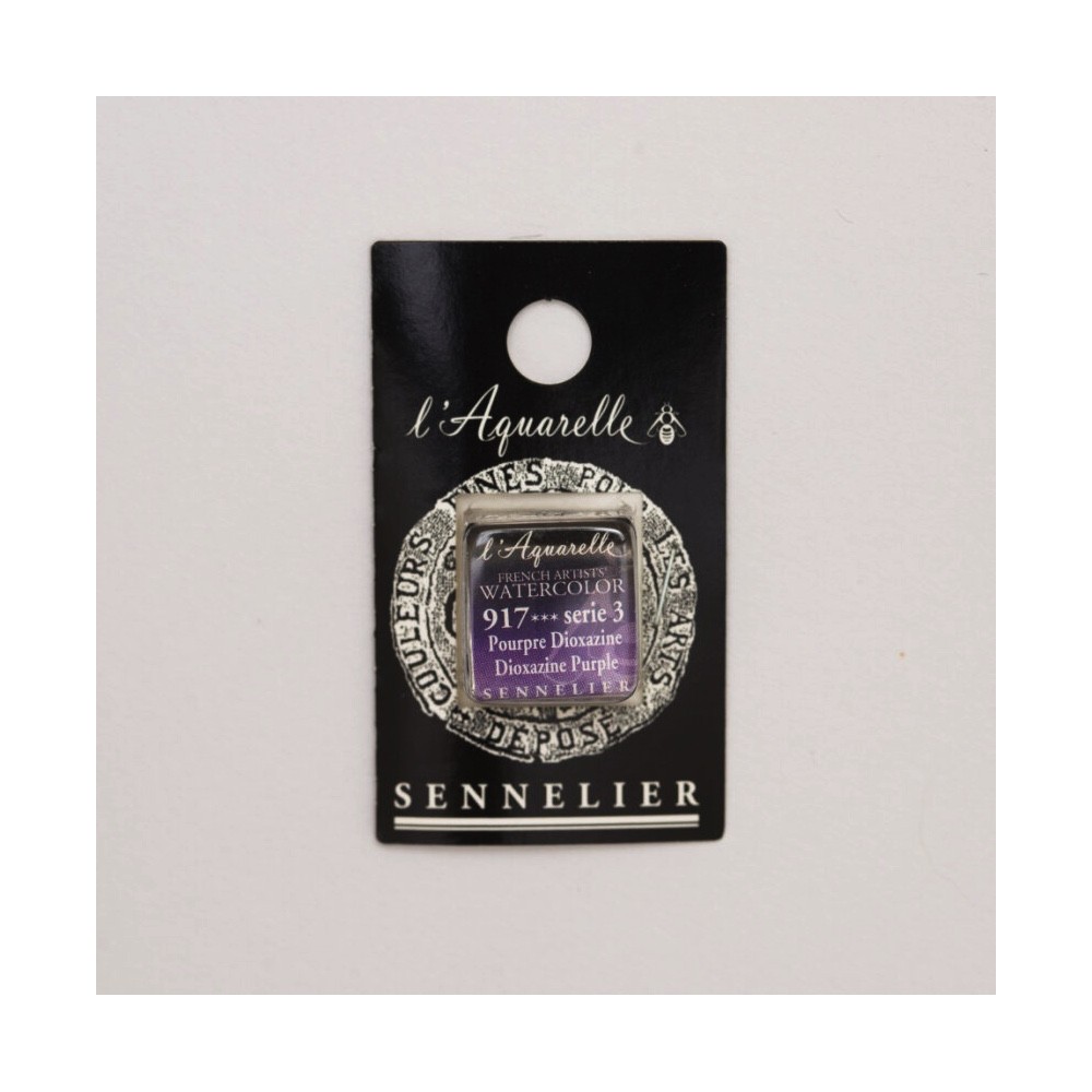 l’Aquarelle watercolor paint half pan - Sennelier - 917 Dioxazine Purple