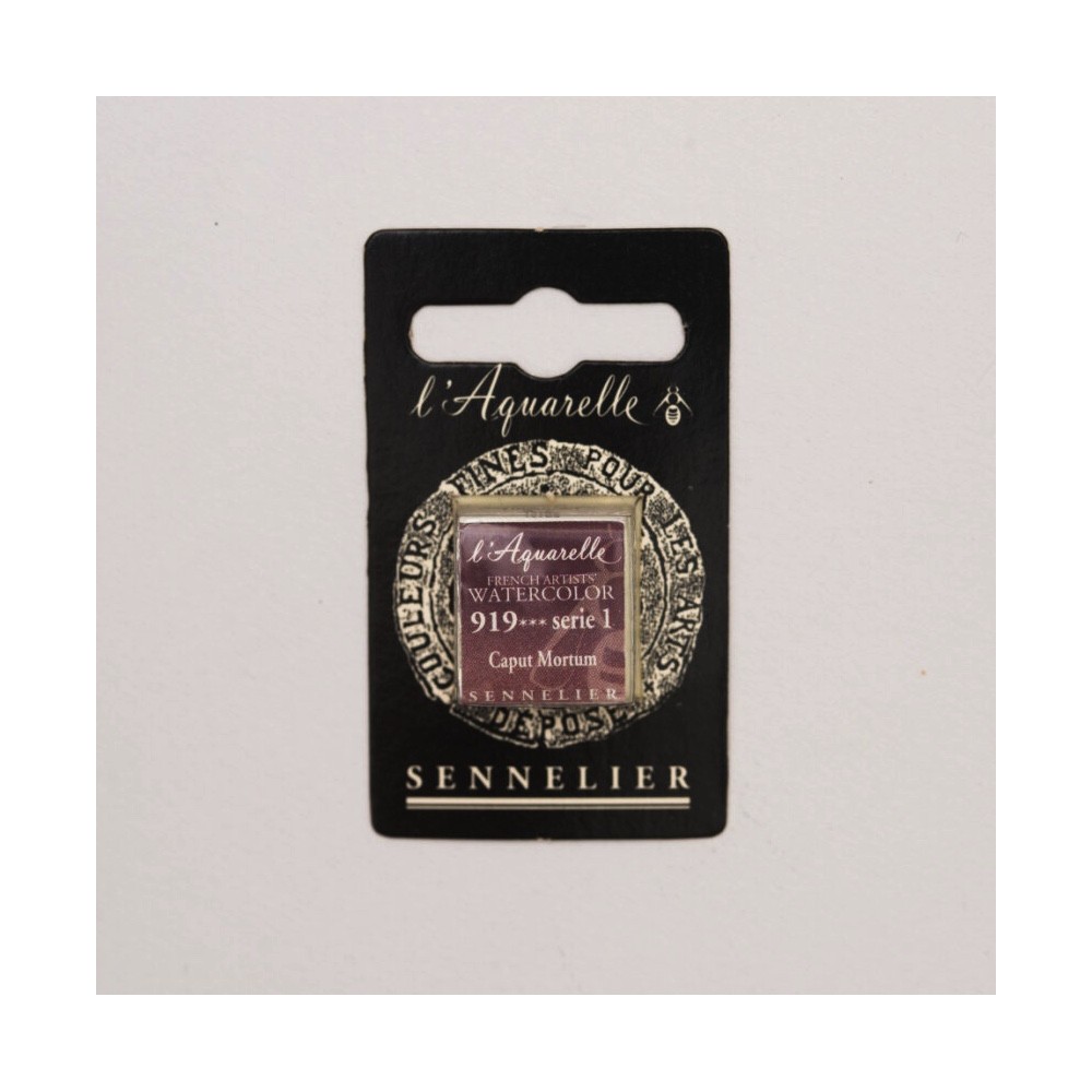 l’Aquarelle watercolor paint half pan - Sennelier - 919 Caput Mortum