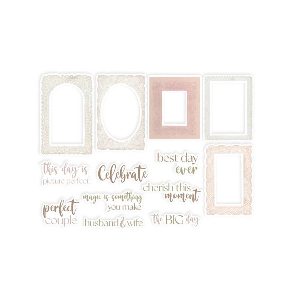 Zestaw elementów Frames and Words - Piątek Trzynastego - Love and lace 13 szt.