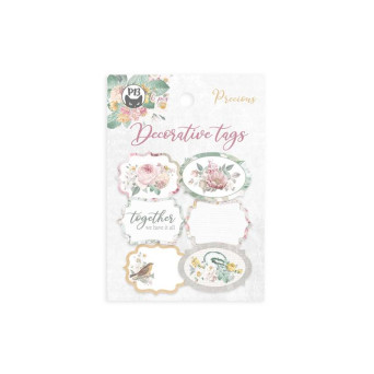 Decorative tags - Piątek Trzynastego - Precious 04 6 pcs.
