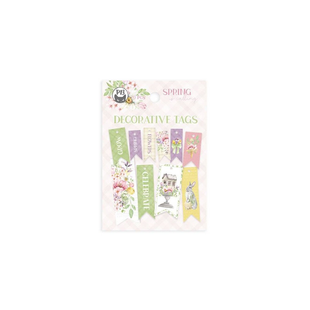 Decorative tags - Piątek Trzynastego - Spring is Calling 02 10 pcs.