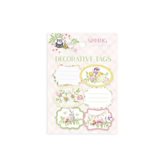 Decorative tags - Piątek Trzynastego - Spring is Calling 04 6 pcs.