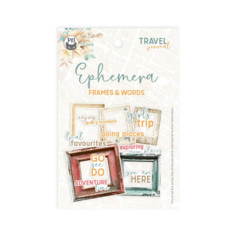 Zestaw elementów Frames & Words - Piątek Trzynastego - Travel Journal 13 szt.