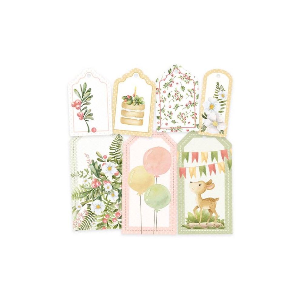 Decorative tags - Piątek Trzynastego - Woodland cuties 03 7 pcs.