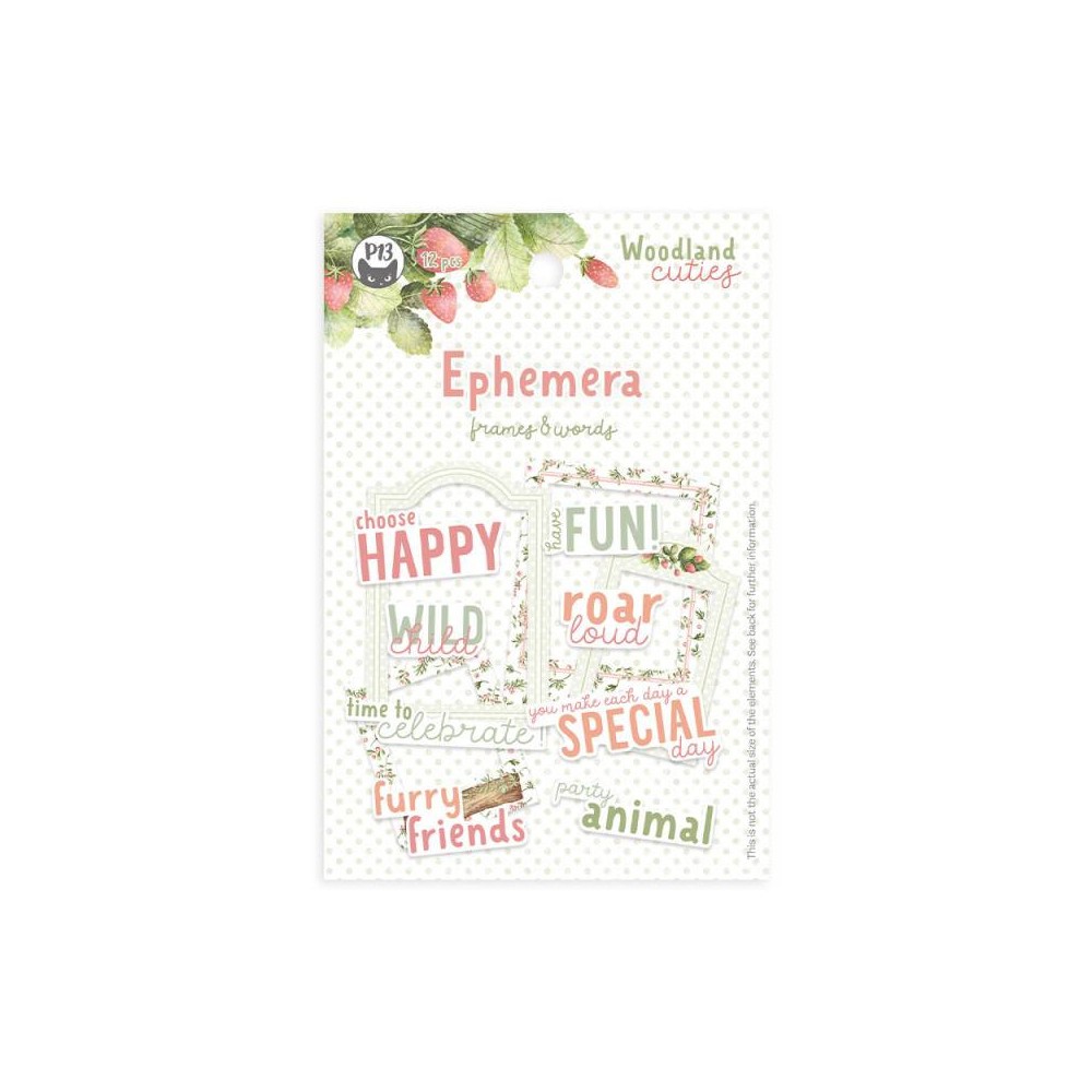 Zestaw elementów Frames & Words - Piątek Trzynastego - Woodland cuties 12 szt.