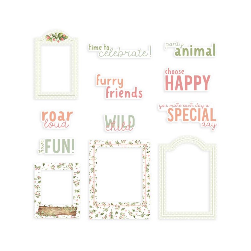 Zestaw elementów Frames & Words - Piątek Trzynastego - Woodland cuties 12 szt.