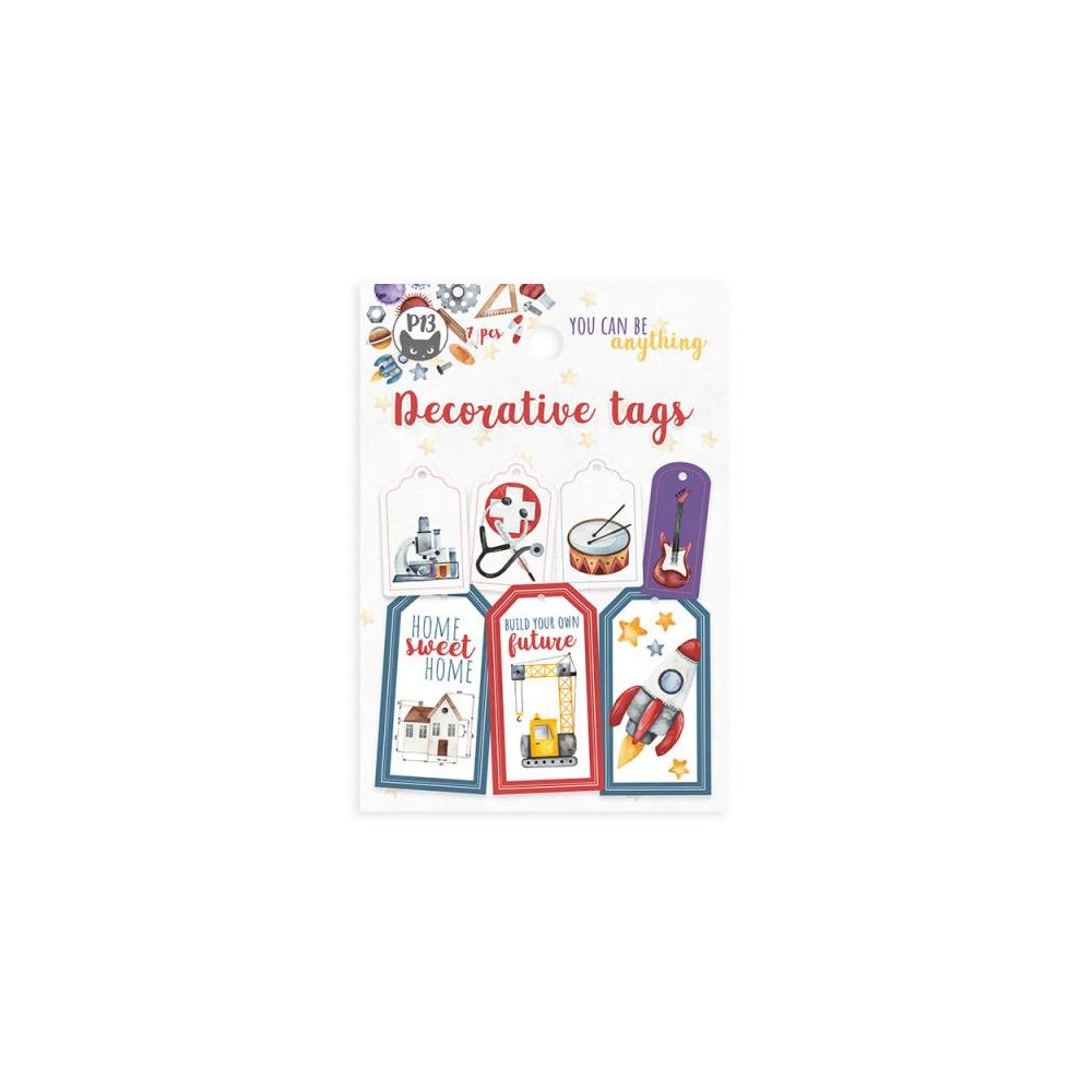 Decorative tags - Piątek Trzynastego - You can be 03 7 pcs.