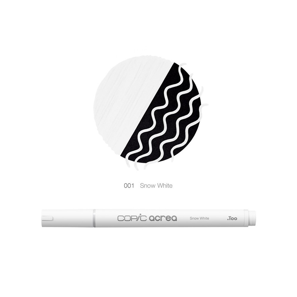 Copic Acrea water-based pigment marker - 001 Snow White