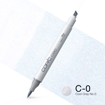 Copic Ciao dual-tip alcohol-based marker - C-0 Cool Gray No. 0