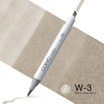 Copic Ciao dual-tip alcohol-based marker - W-3 Warm Gray No. 3