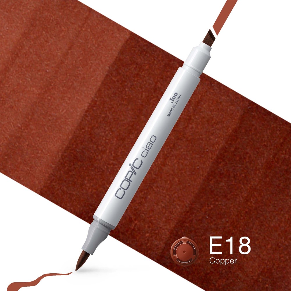 Copic Ciao dual-tip alcohol-based marker - E18 Copper