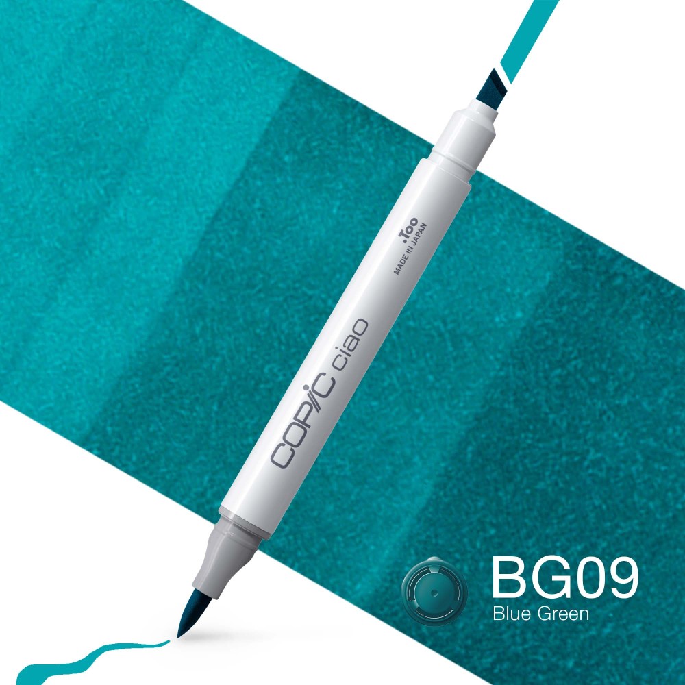 Copic Ciao dual-tip alcohol-based marker - BG09 Blue Green