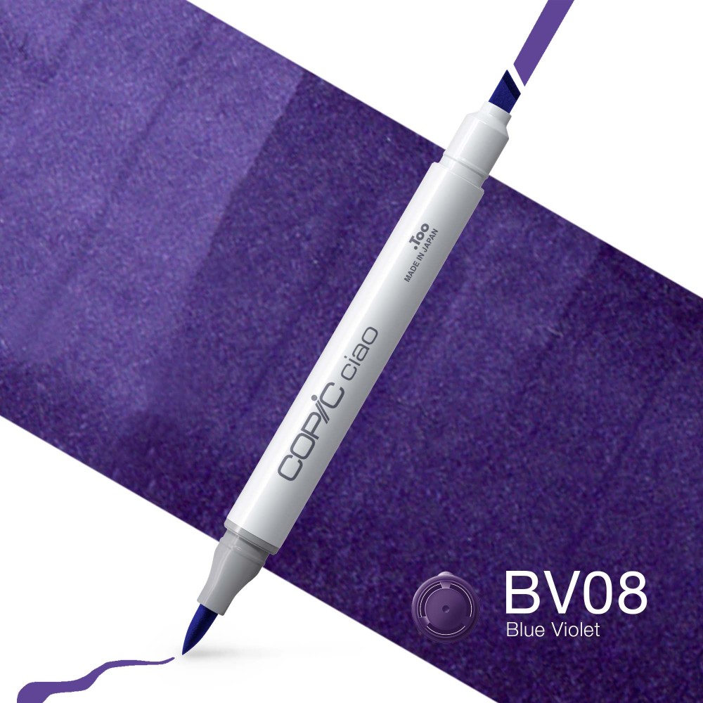 Copic Ciao dual-tip alcohol-based marker - BV08 Blue Violet