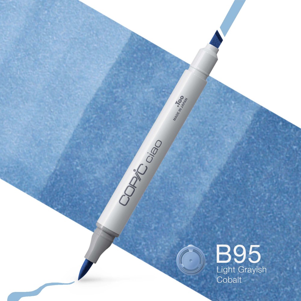 Copic Ciao dual-tip alcohol-based marker - B95 Light Grayish Cobalt
