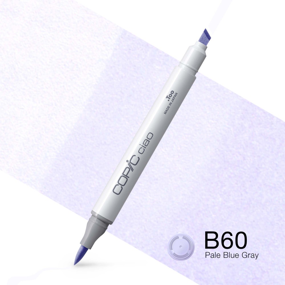 Copic Ciao dual-tip alcohol-based marker - B60 Pale Blue Gray