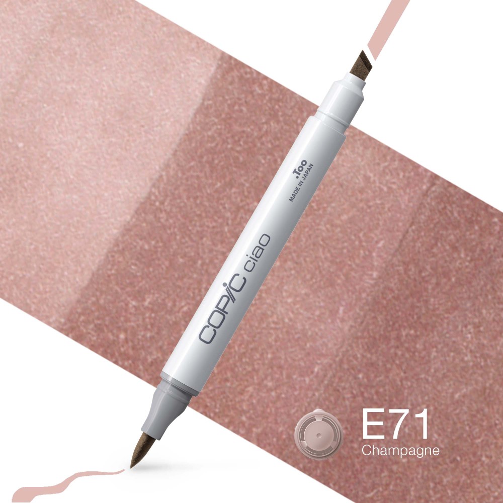 Copic Ciao dual-tip alcohol-based marker - E71 Champagne