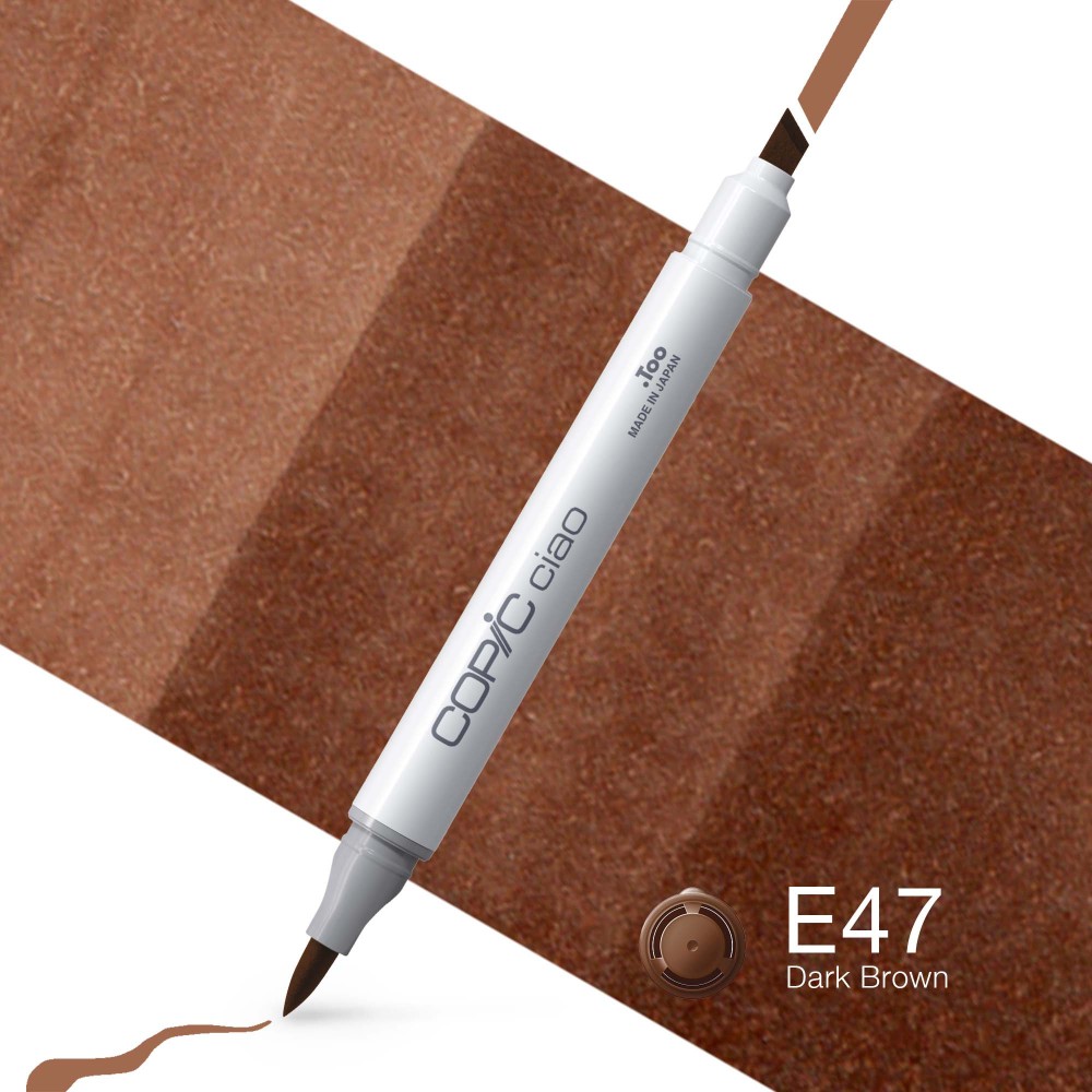 Marker dwustronny Copic Ciao - E47 Dark Brown