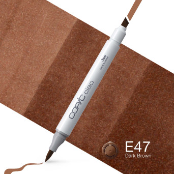 Marker dwustronny Copic Ciao - E47 Dark Brown