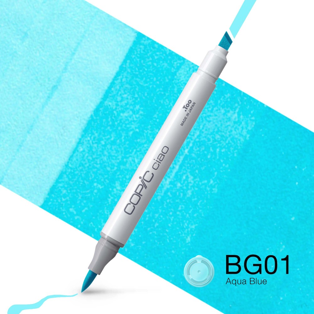 Copic Ciao dual-tip alcohol-based marker - BG01 Aqua Blue