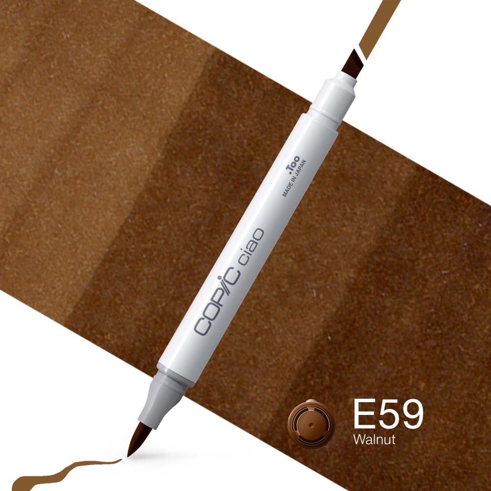 Copic Ciao dual-tip alcohol-based marker - E59 Walnut