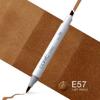 Copic Ciao dual-tip alcohol-based marker - E57 Light Walnut