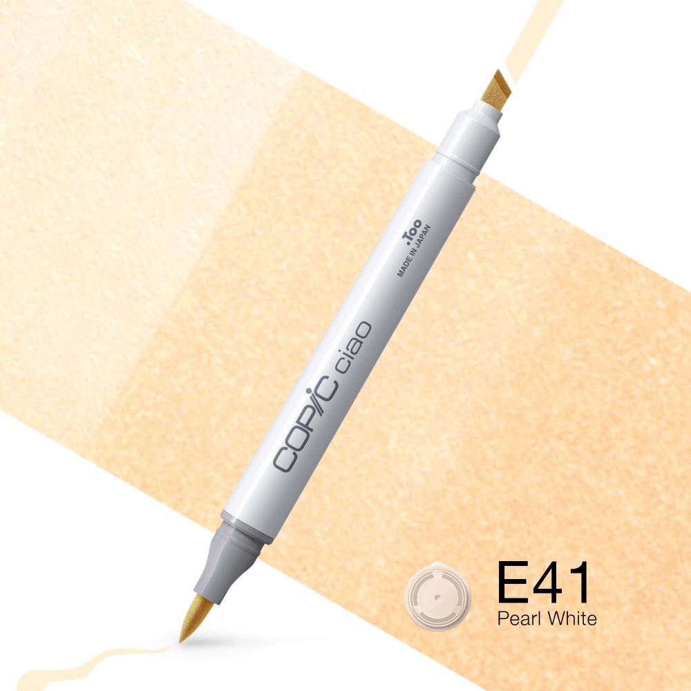 Copic Ciao dual-tip alcohol-based marker - E41 Pearl White
