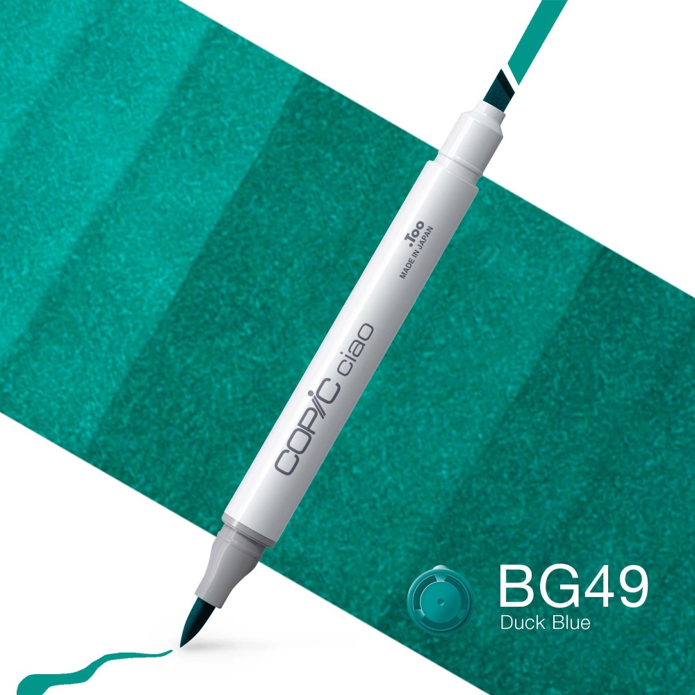 Copic Ciao dual-tip alcohol-based marker - BG49 Duck Blue