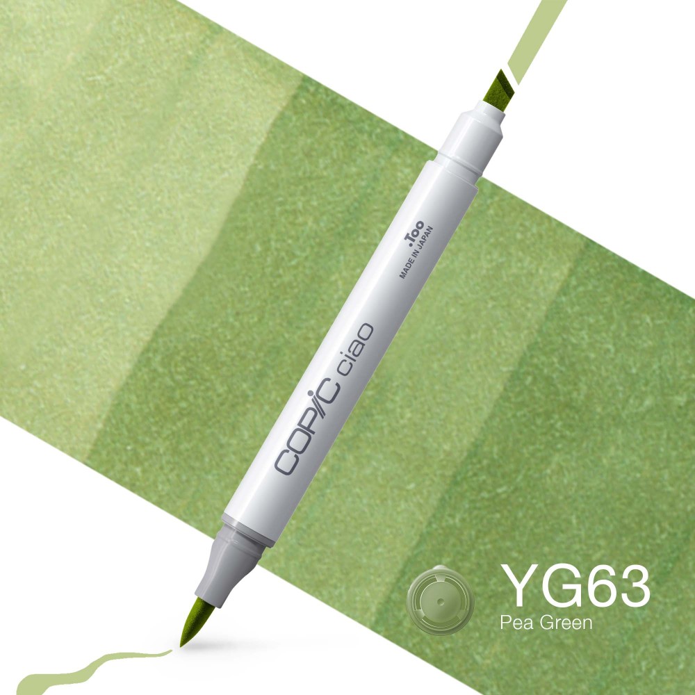 Copic Ciao dual-tip alcohol-based marker - YG63 Pea Green