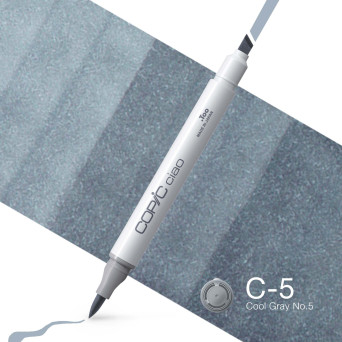 Copic Ciao dual-tip alcohol-based marker - C-5 Cool Gray No.5