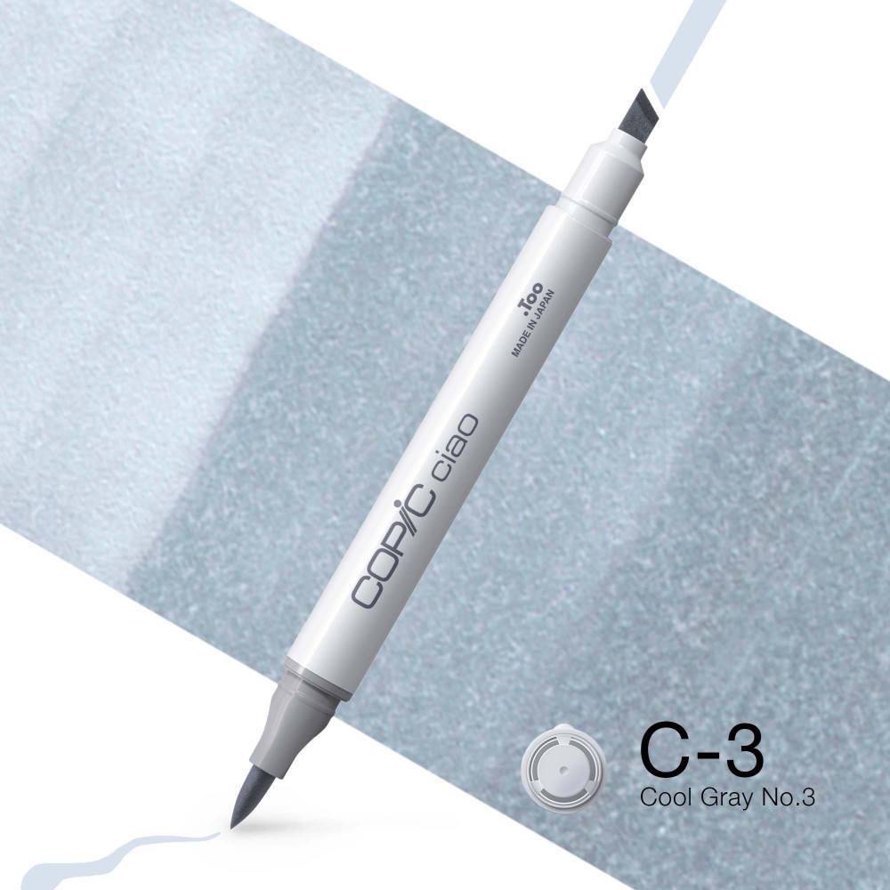 Copic Ciao dual-tip alcohol-based marker - C-3 Cool Gray No.3