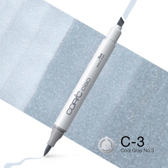 Copic Ciao dual-tip alcohol-based marker - C-3 Cool Gray No.3