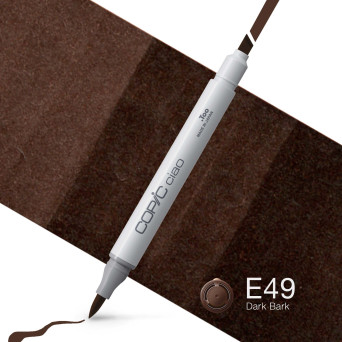Copic Ciao dual-tip alcohol-based marker - E49 Dark Bark