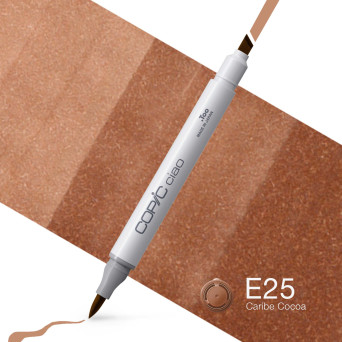 Copic Ciao dual-tip alcohol-based marker - E25 Caribe Cocoa