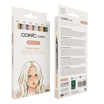Set of Copic Ciao Portrait 1 dual-tip alcohol-based markers