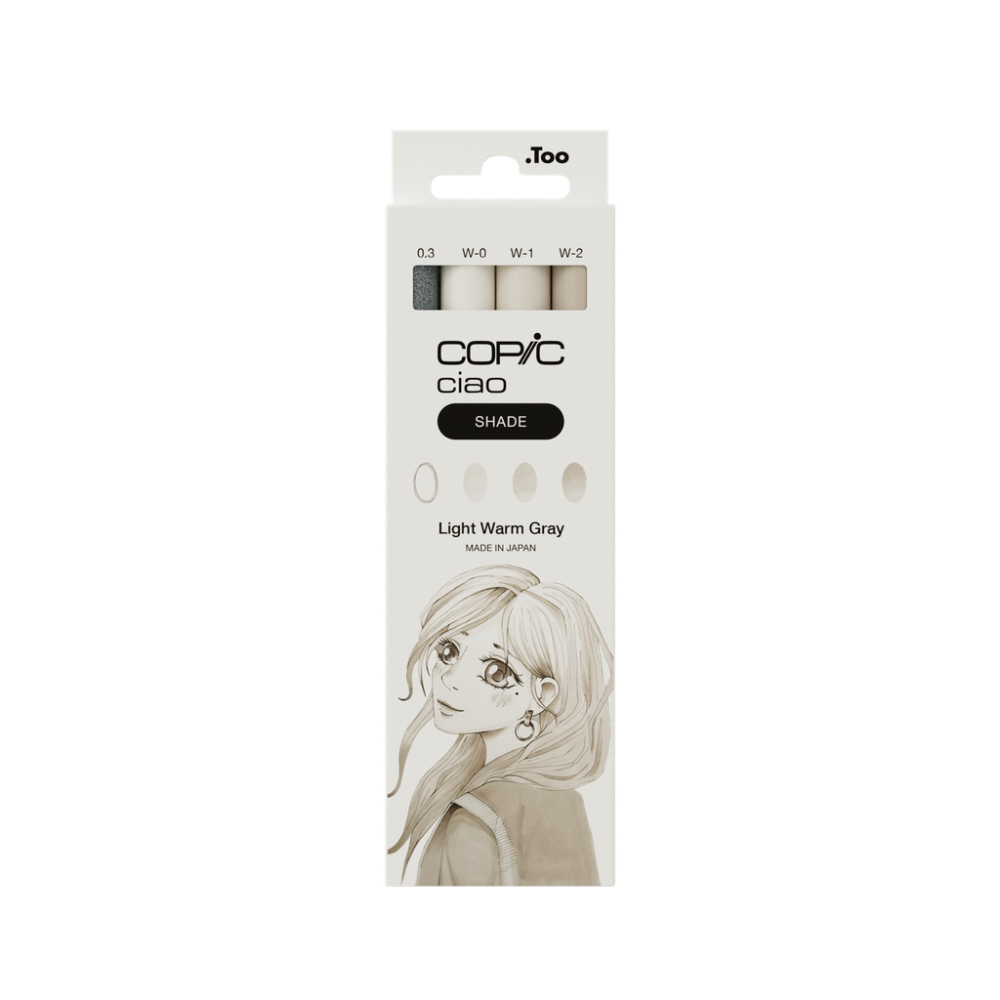 Set of Copic Ciao Shade dual-tip alcohol-based markers - Light Warm Gray