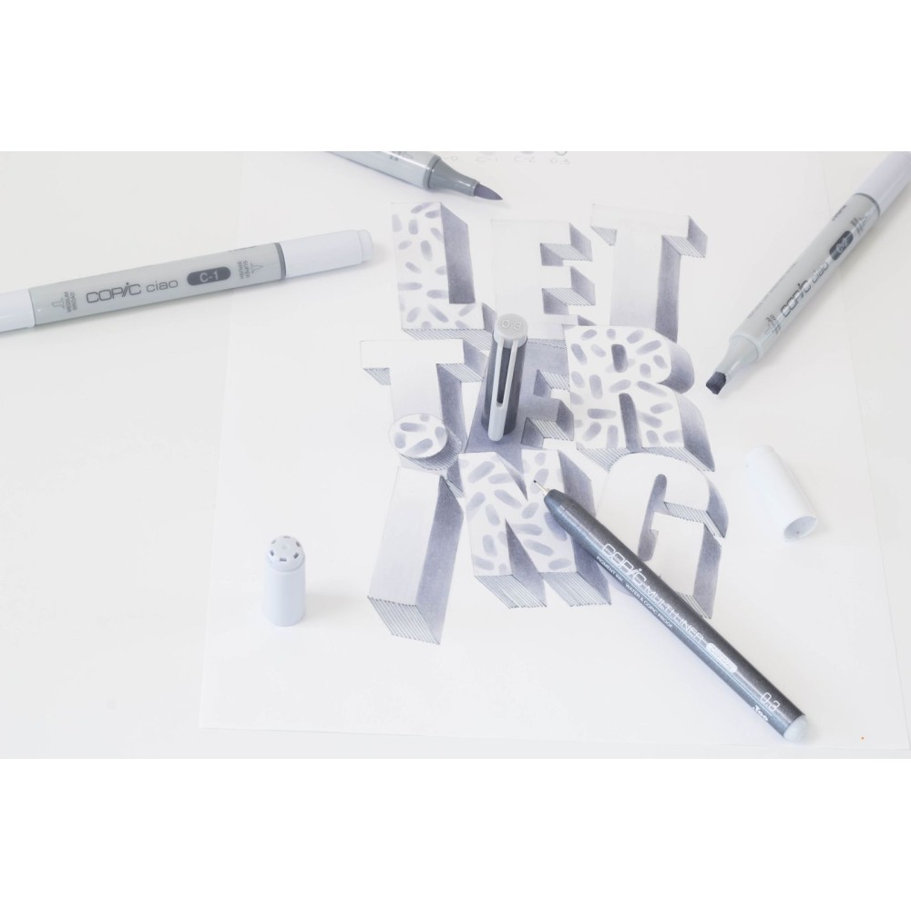 Zestaw markerów dwustronnych Copic Ciao Shade - Light Cool Gray