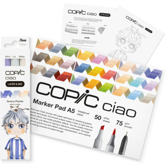 Zestaw markerów dwustronnych Copic Ciao Layer & Mix - Serene Palette