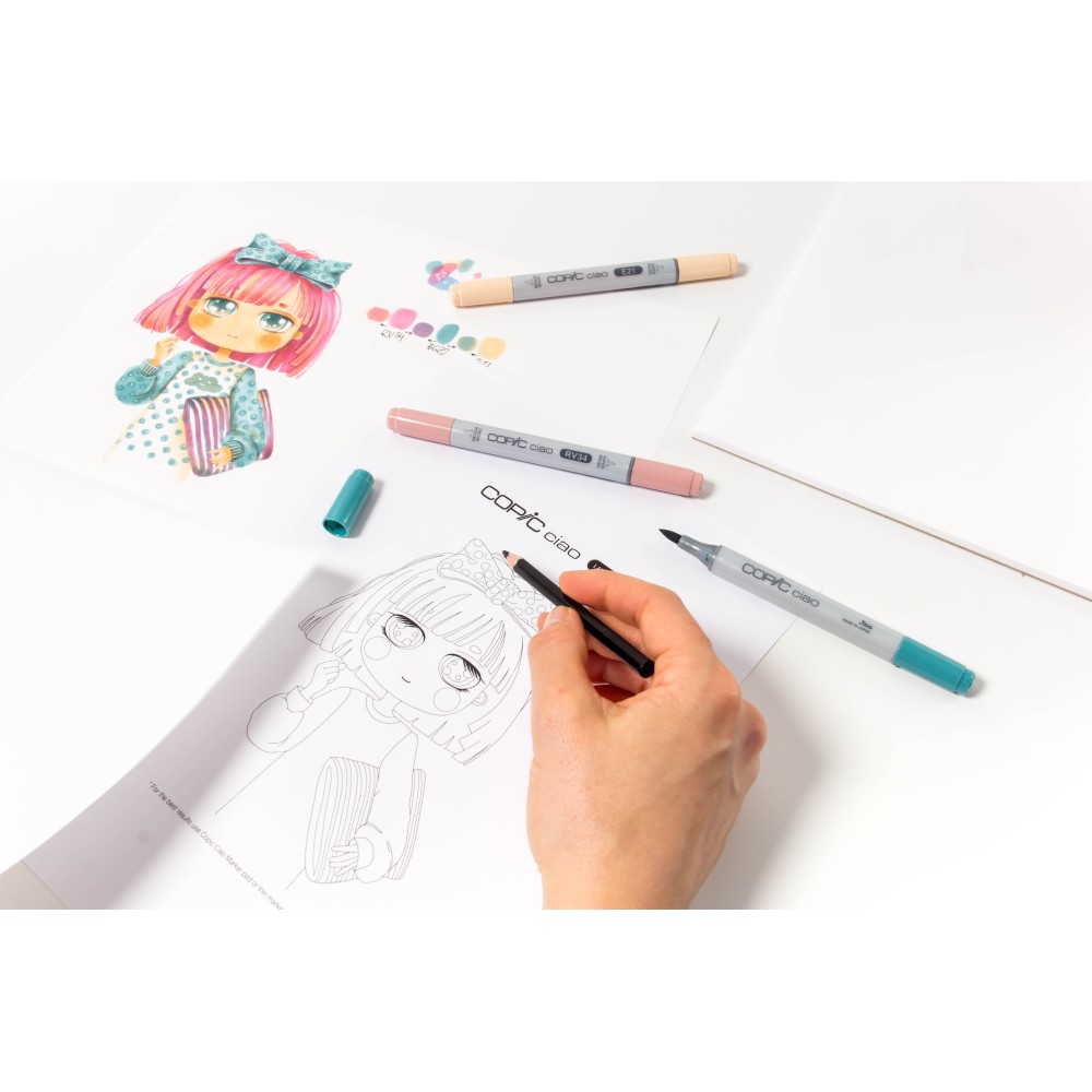 Set of Copic Ciao Layer & Mix dual-tip alcohol-based markers - Vibrant Palette