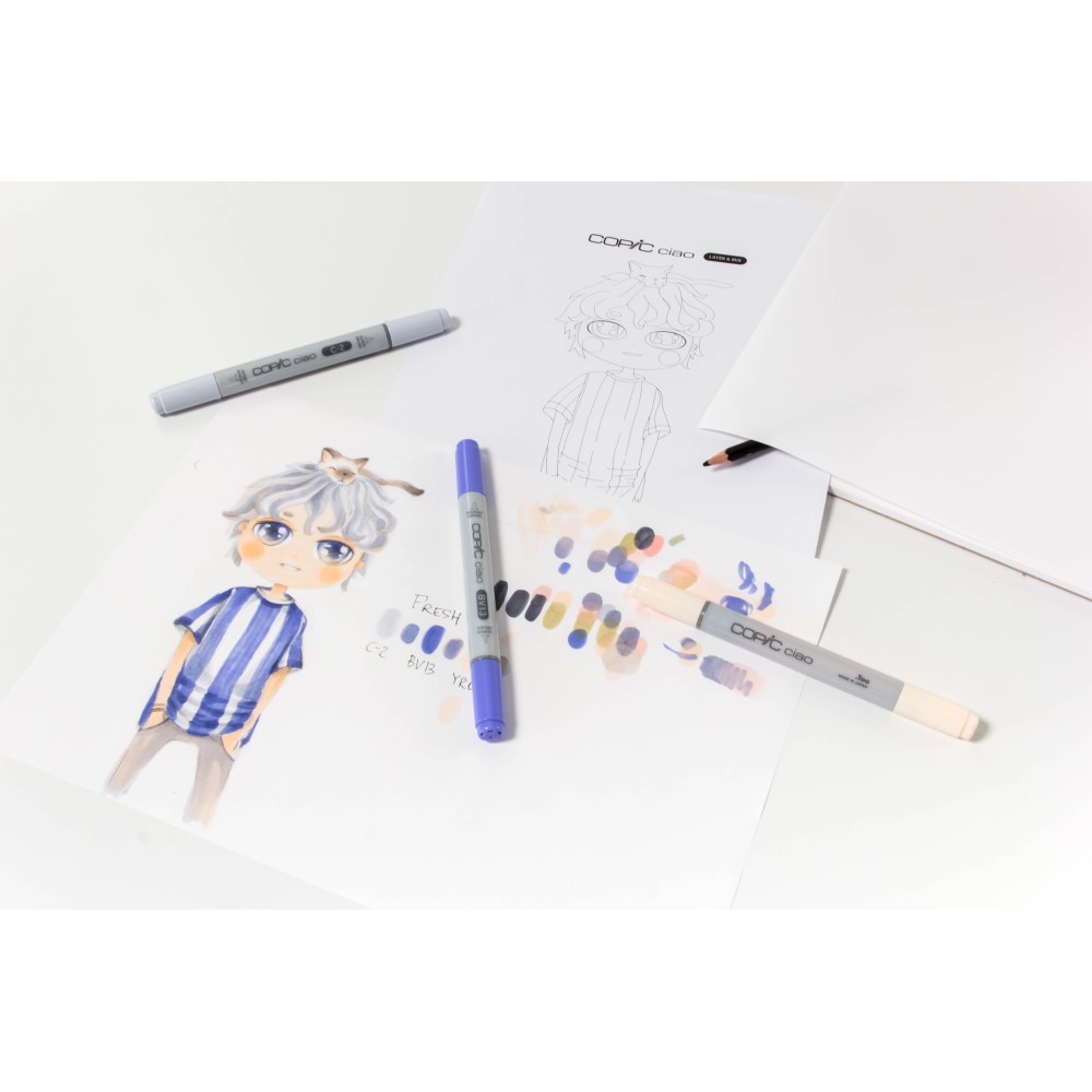Zestaw markerów dwustronnych Copic Ciao Layer & Mix - Serene Palette