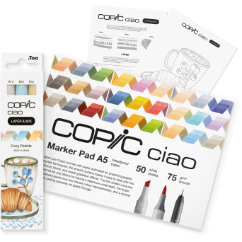 Zestaw markerów dwustronnych Copic Ciao Layer & Mix - Cozy Palette