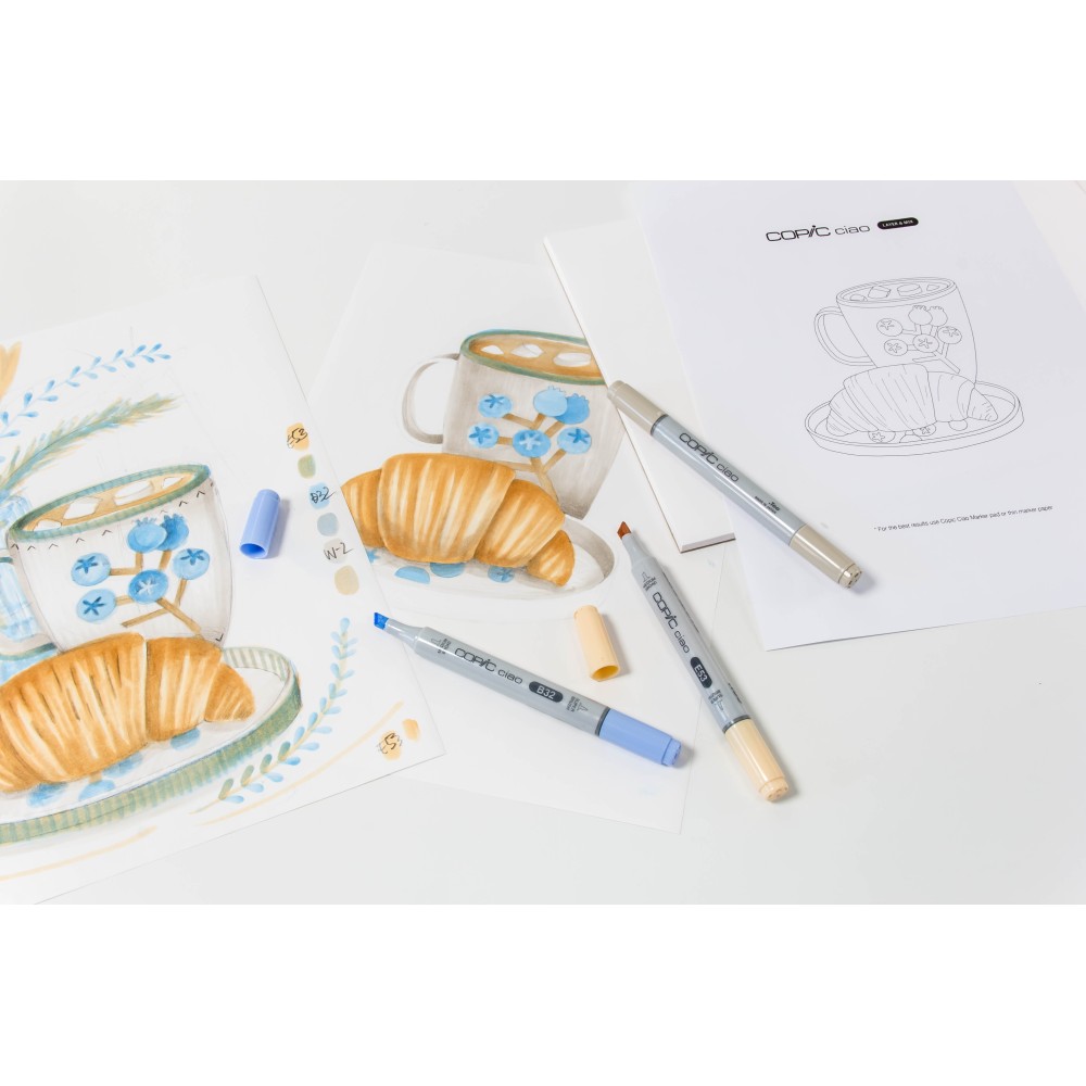 Zestaw markerów dwustronnych Copic Ciao Layer & Mix - Cozy Palette