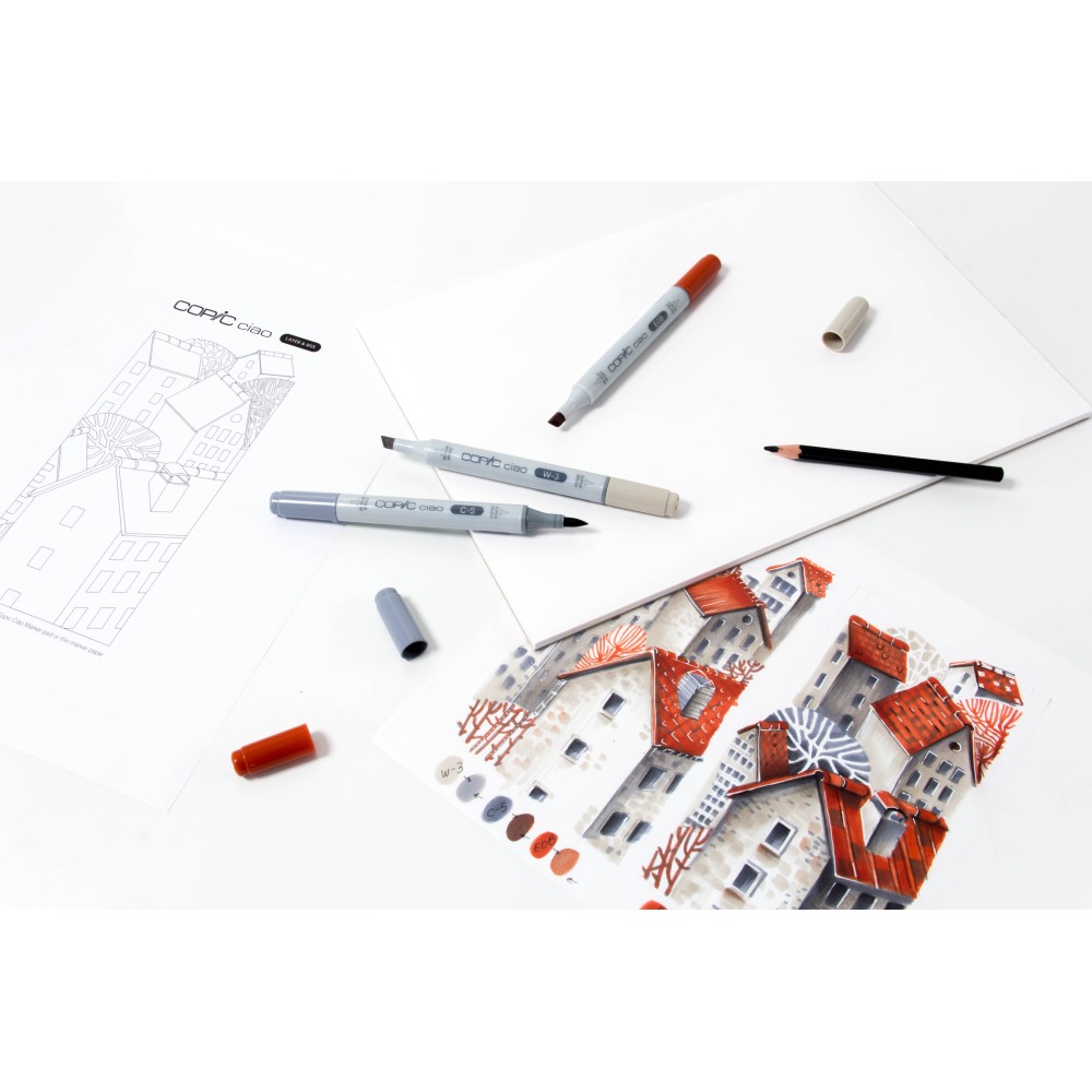 Zestaw markerów dwustronnych Copic Ciao Layer & Mix - Architect Palette