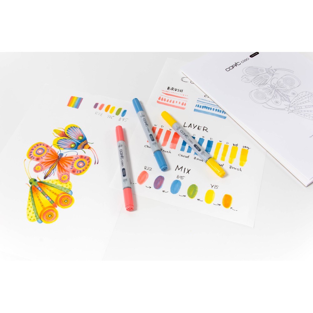 Zestaw markerów dwustronnych Copic Ciao Layer & Mix - Brilliant Palette