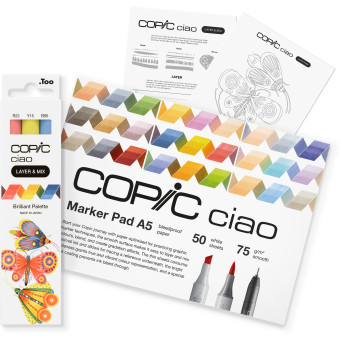 Set of Copic Ciao Layer & Mix dual-tip alcohol-based markers - Brilliant Palette